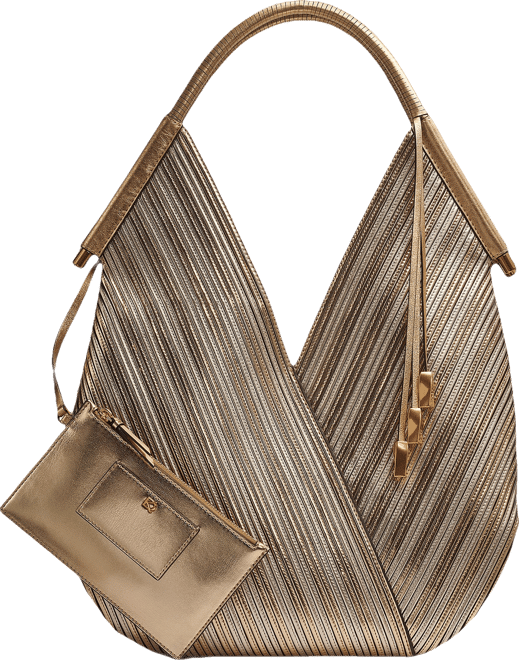 Donna Karan Baldwin Large Metallic Stripe Shoulder Bag | Dillard's