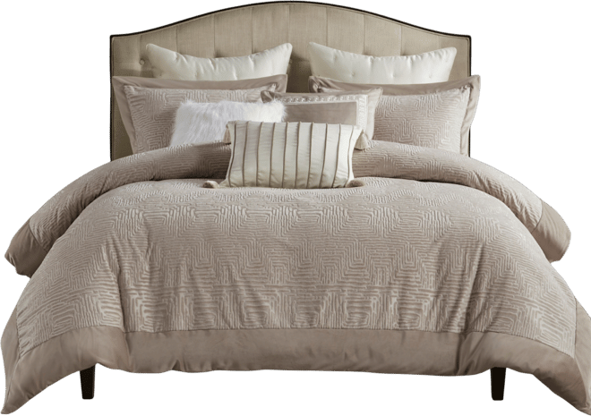 Pescal Oversized Velvet 8-Pc. Comforter Set, Full/Queen