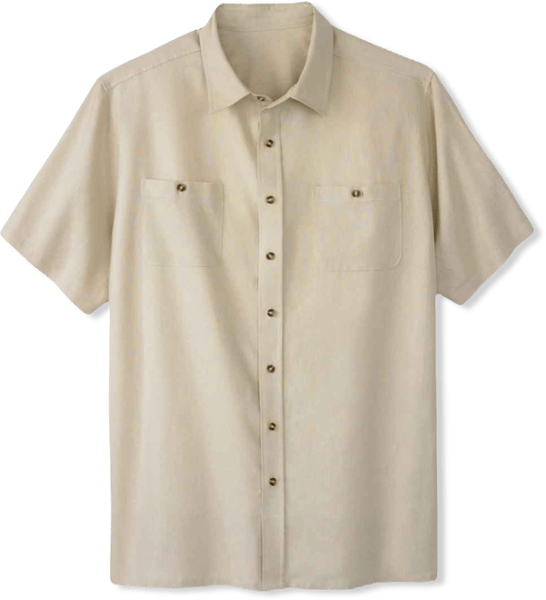 Big & Tall Short-Sleeve Linen Shirt