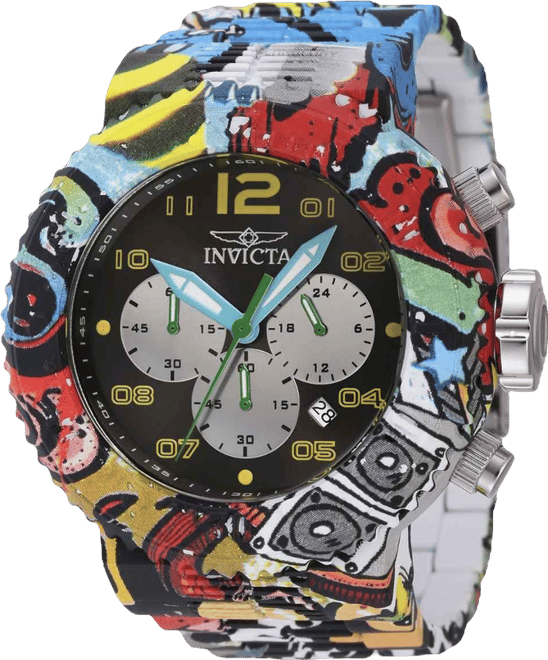 Men's 43233 Pro Diver Quartz Chronograph Black, Yellow Dial Watch