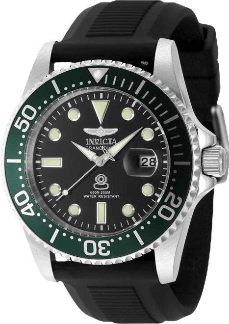 Men's 48214 Pro Diver Quartz 3 Hand Black Dial Watch