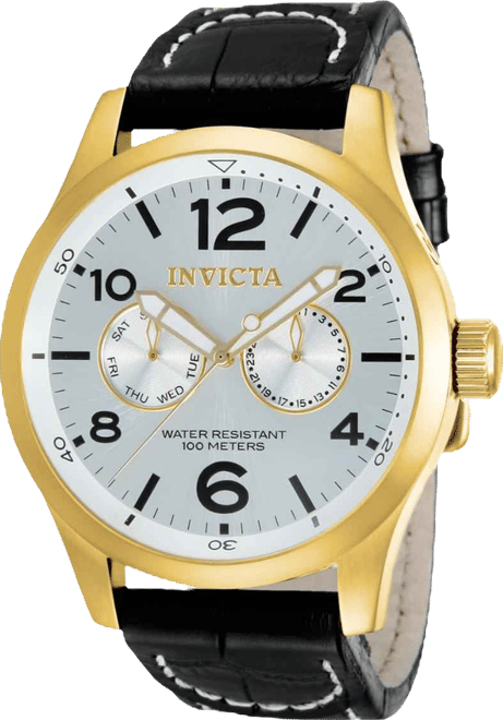 Men's 12172 Specialty Quartz 3 Hand Silver Dial Watch