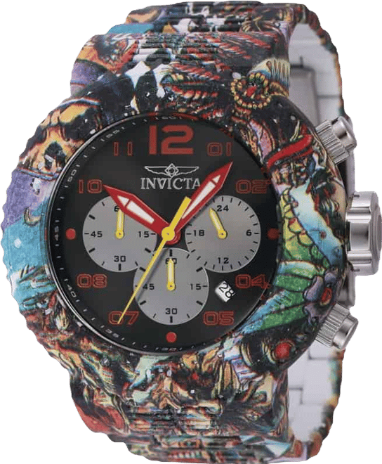 Men's 43234 Pro Diver Quartz Chronograph Black, Orange Dial Watch