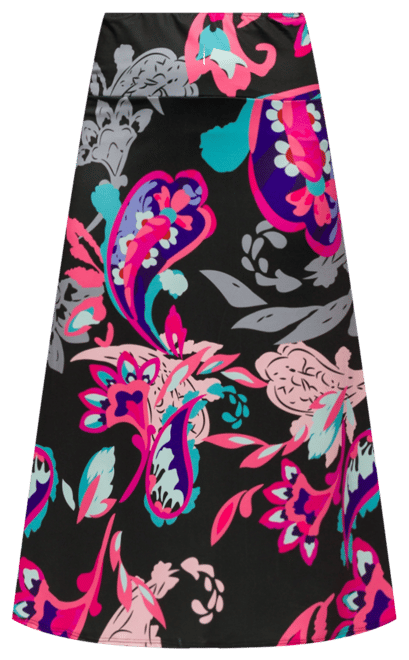 Women's Paisley Elastic Waist A Line Maxi Skirt