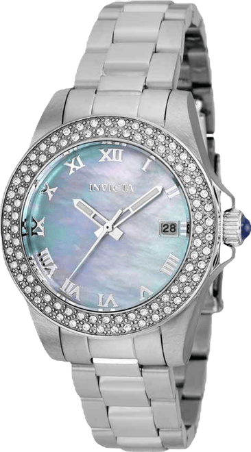 Women's 36071 Angel Quartz 3 Hand Light Blue Dial Watch