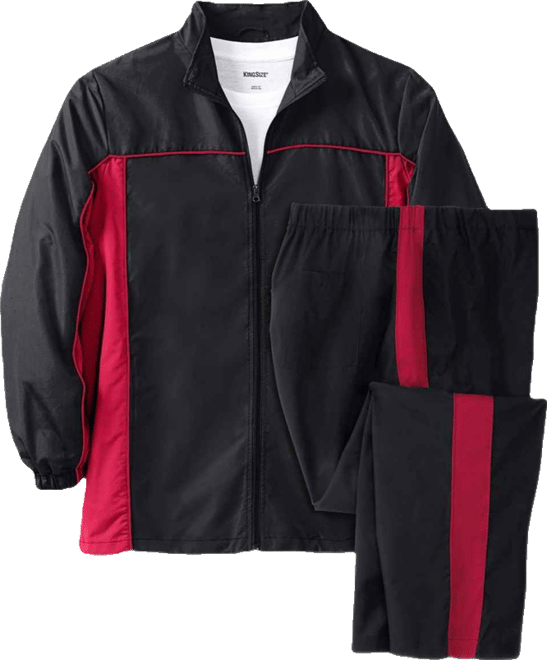 Big & Tall Long Sleeve Colorblock Tracksuit