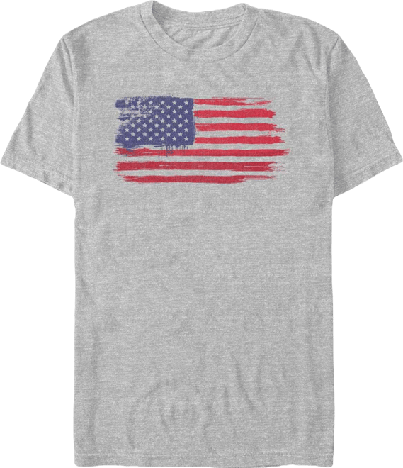 Men's Brush Stroke Flag Short Sleeve T-Shirt