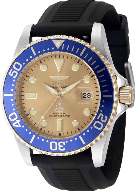 Men's 48216 Pro Diver Quartz 3 Hand Gold Dial Watch