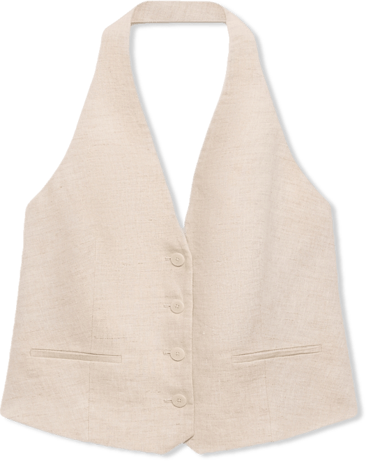 Women's Linen Suit Vest