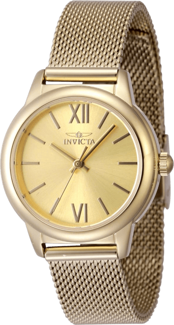 Women's 48250 Angel Quartz 3 Hand Gold Dial Watch