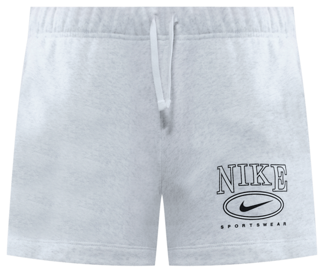 나이키 스포츠웨어 클럽 플리스 여성 미드라이즈 4인치 그래픽 쇼츠