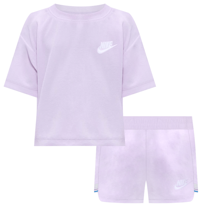 Nike Conjunto de 2 piezas de felpa tipo toalla "Let's Roll" para niños talla pequeña