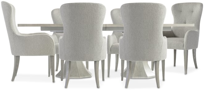 Cornelia 7-Pc. Dining Set (Rectangular Table & 6 Tufted Arm Chairs)