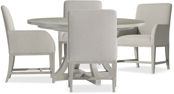 Cornelia 5-Pc. Dining Set (Round Table & 4 Arm Chairs)