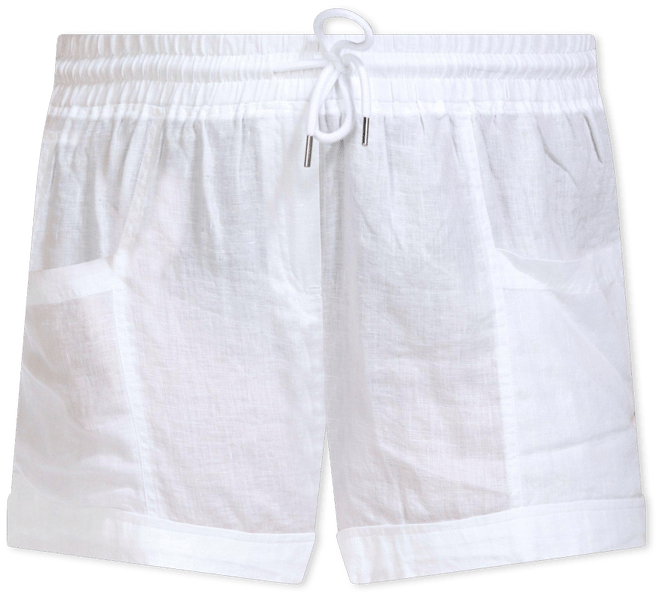 Rafaella Plus Solid Linen Shorts