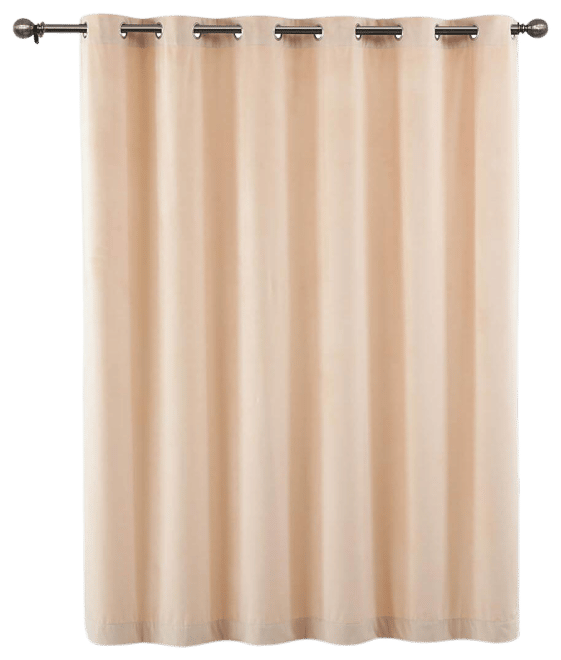 Heavyweight Wide Width 84-Inches Velvet Curtains Grommet Top (Single), 84" W x 63" L