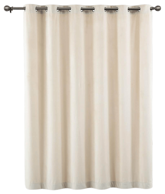 Heavyweight Wide Width 84-Inches Velvet Curtains Grommet Top (Single), 84" W x 84" L