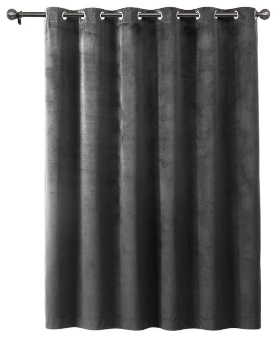 Heavyweight Wide Width 84-Inches Velvet Curtains Grommet Top (Single), 84" W x 84" L