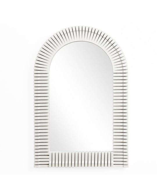 White Arch Rectangle 36-Inch Tall Wall Mirror, Accent and Vanity