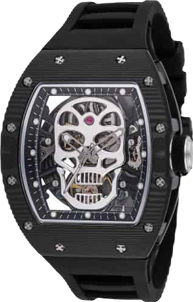 Men's 49025 S1 Rally Automatic 3 Hand Black Dial Watch