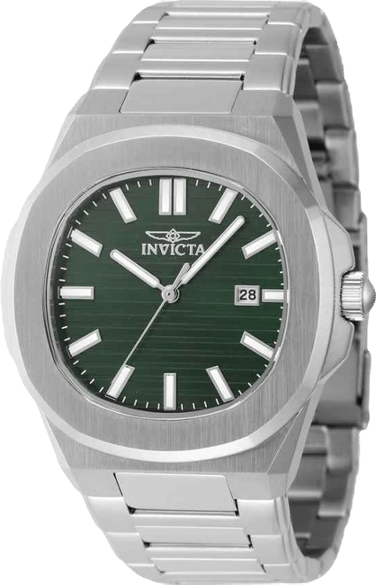 Men's 48323 Speedway Quartz 3 Hand Green Dial Watch