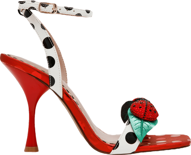 ★Betsey Johnson★K‐POPアイドル愛用★BEEBEE★サンダル ASBURY BLACK WHITE MULTI Cherry Sandals | Women's Sandals