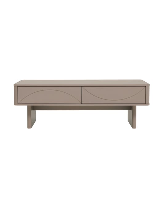 47.2" Wood Ella Modern 2-Full Extension Drawer Coffee Table