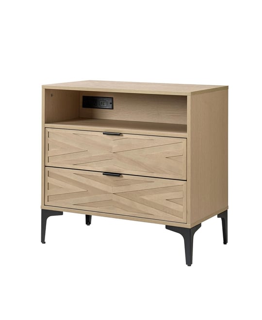 Auguste 2-Drawer Nightstand with Charging Port