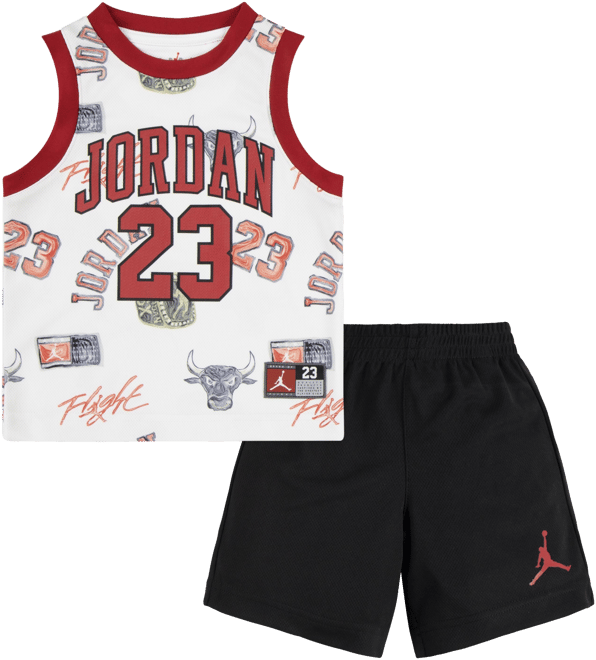 Jordan 6 Rings "Black/Fire Red/Anthracite" Preschool Boys' Shoe