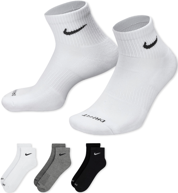 Nike Everyday Plus Cushioned Training Ankle Socks (3 Pairs)