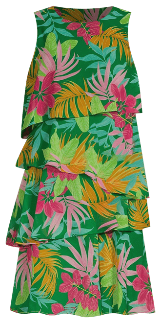 jessica howard tiered chiffon dress Jessica Howard Floral Chiffon Boat Neck Flutter Sleeve Tiered Dress, Womens, 10, Ivory Blue