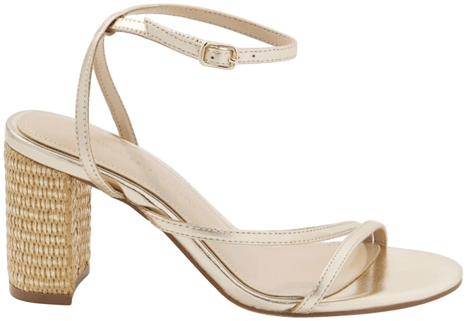 Gold Raffia Sandal