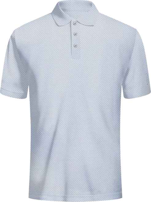 PGA TOUR Mens Micro Geo Print Golf Polo
