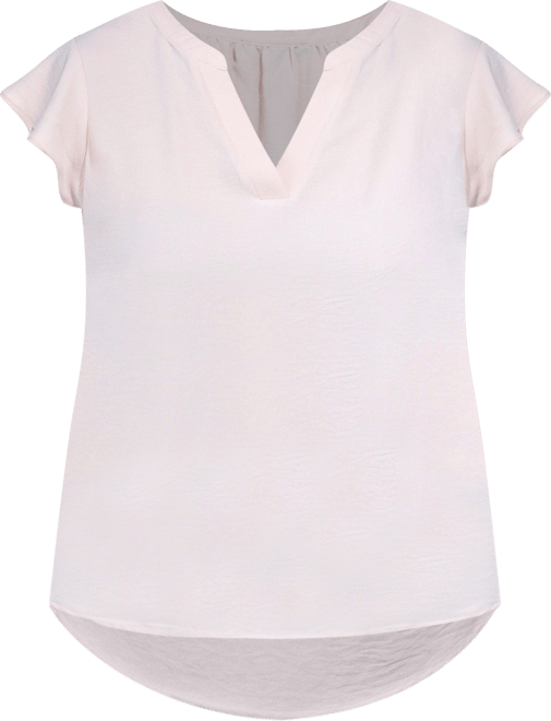 Adrianna Papell Womens Flutter Sleeve Top