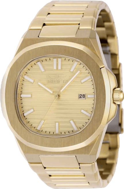 Men's 48520 Speedway Quartz 3 Hand Gold Dial Watch