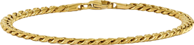 Men's Curb Chain – 5mm Gold Plated Bracelet, 7"