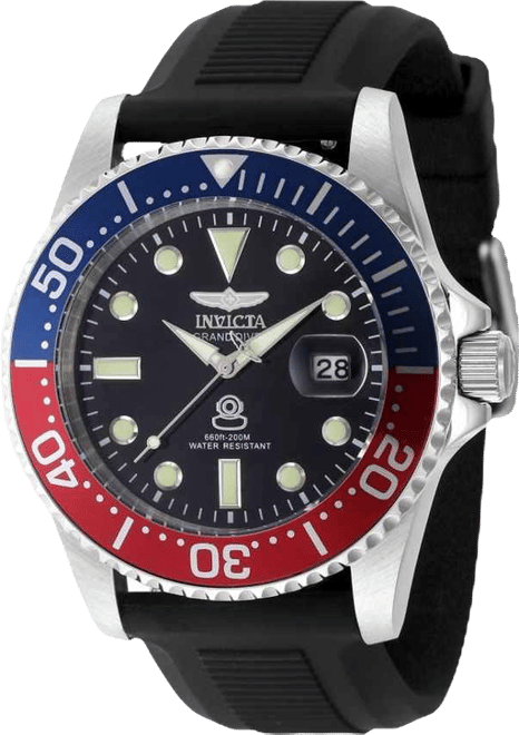 Men's 48215 Pro Diver Quartz 3 Hand Black Dial Watch