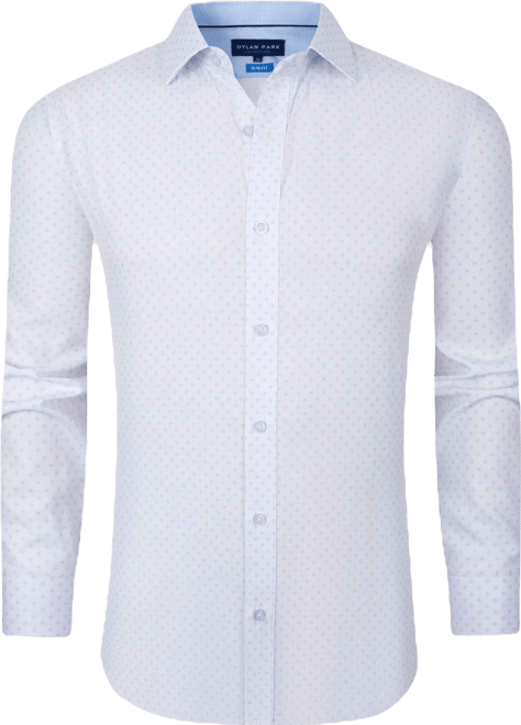 Men's Four Way Stretch Plaid Button Down Dress Shirt