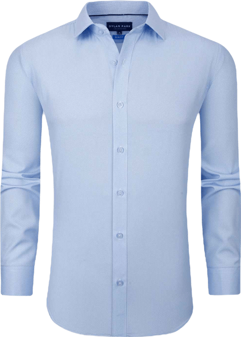 Men's Four Way Stretch Plaid Button Down Dress Shirt