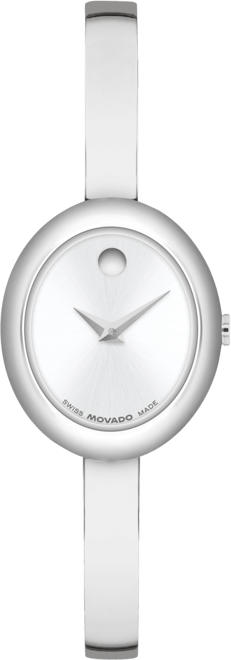 Women's Museum Oval Bangle Swiss Quartz Stainless-Steel Watch, 22 x 26mm