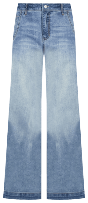 Juniors' Curvy Wide-Leg Carpenter Jeans