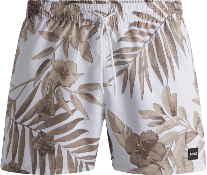 Boss by  Men's Printed Quick-Drying Swim Shorts