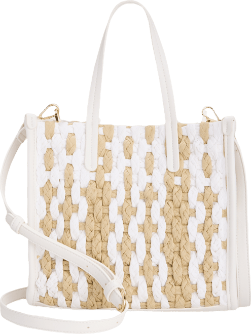 On 34th Small Straw Crossbody Tote, Exclusively at Macy's