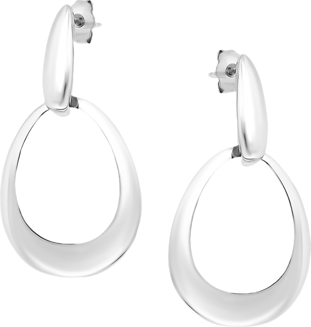 Oval Doorknocker Drop Earrings, Set in Sterling Silver or 18k Gold-plated Sterling Silver Exclusively at Macy's