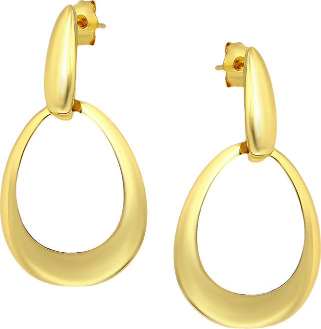 Oval Doorknocker Drop Earrings, Set in Sterling Silver or 18k Gold-plated Sterling Silver Exclusively at Macy's
