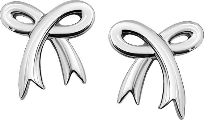 Bow Polished Stud Earrings 18k Gold-Plated Sterling Silver (Also in Sterling Silver), Exclusively at Macy's