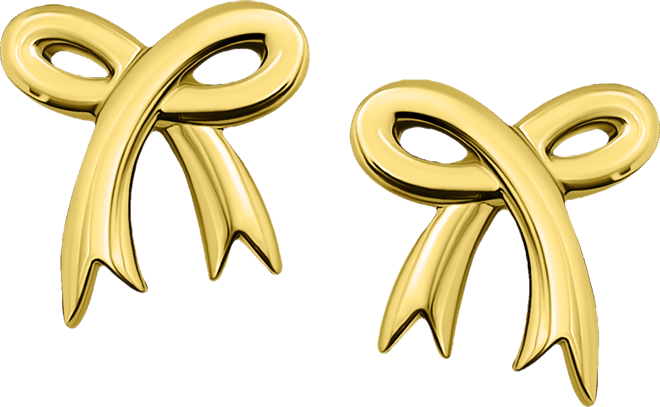 Bow Polished Stud Earrings 18k Gold-Plated Sterling Silver (Also in Sterling Silver), Exclusively at Macy's