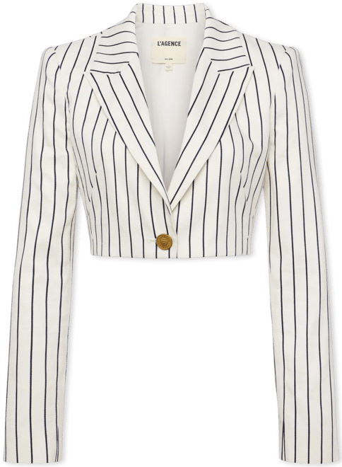 Izzie Striped Cropped Blazer