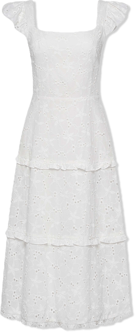 Scoop Neck Tiered Midi Dress