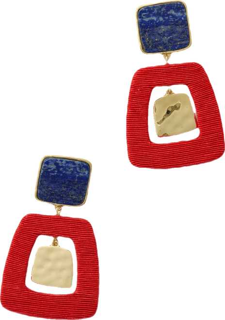 Scarlet Woven Careen Earrings